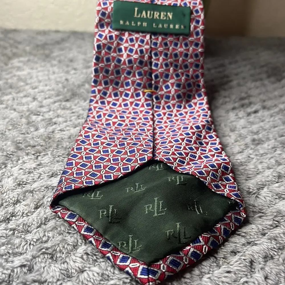 RALPH LAUREN💫Lauren💫Red/Blue Men’s Neck Tie